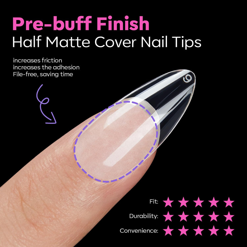 Modelones full-cover tips resist breakage for longer wear