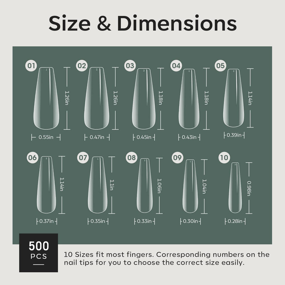 Modelones gel-extension nail tips compatible with acrylic and dip powders