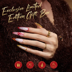 Modelones Red and Green Cat Eye gels with magnetic finish.