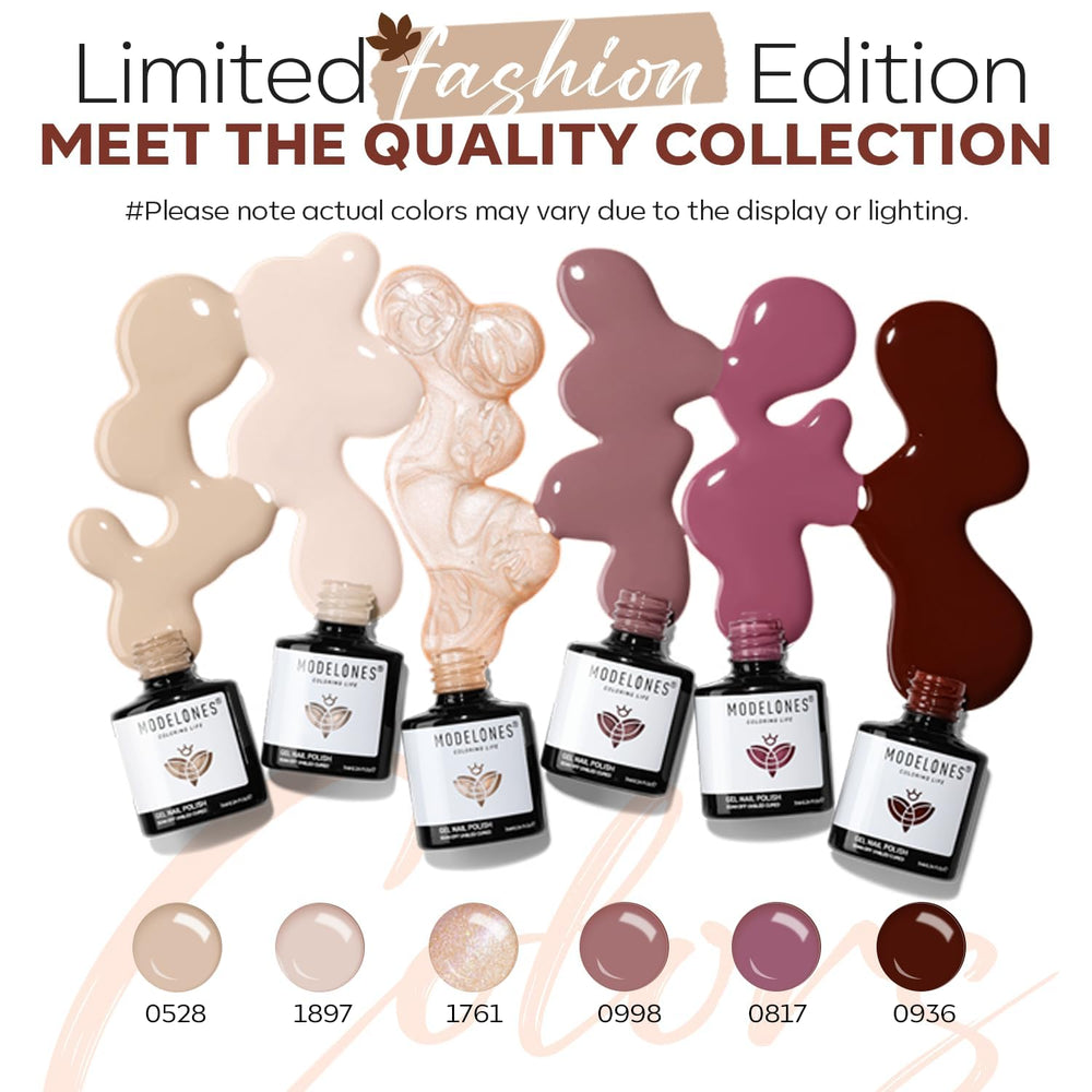 Modelones gel nail polish bottle lineup showcases chic shades for any occasion.