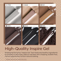 Modelones glitter gel nail polish with sparkling finish.