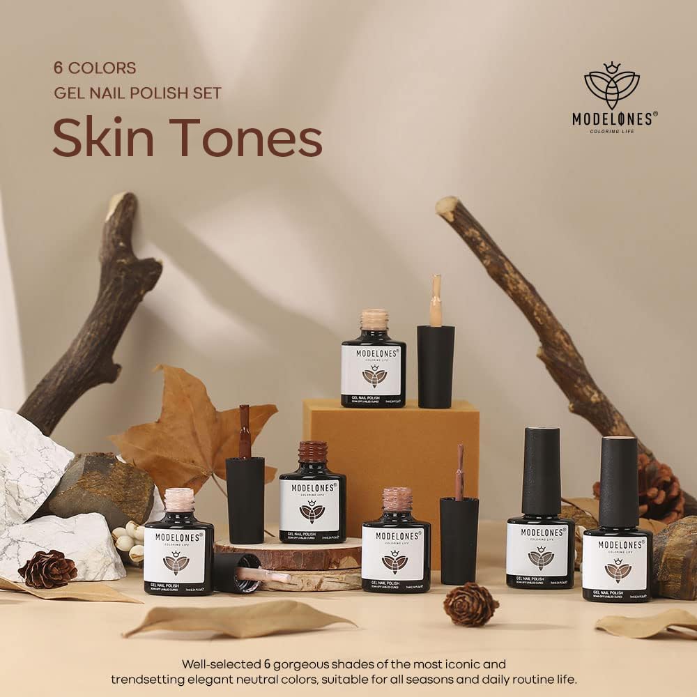 Modelones nude gel nail polish for subtle, natural manicures.