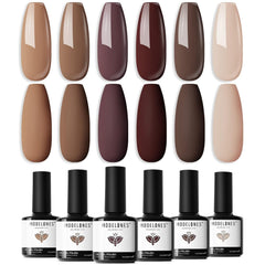 Modelones six color gel nail polish set for winter and autumn looks