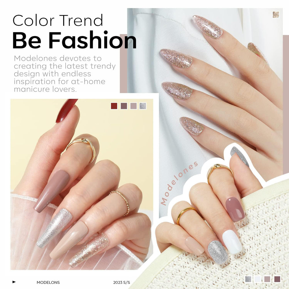 Modelones dark brown gel polish for a deep, sophisticated look