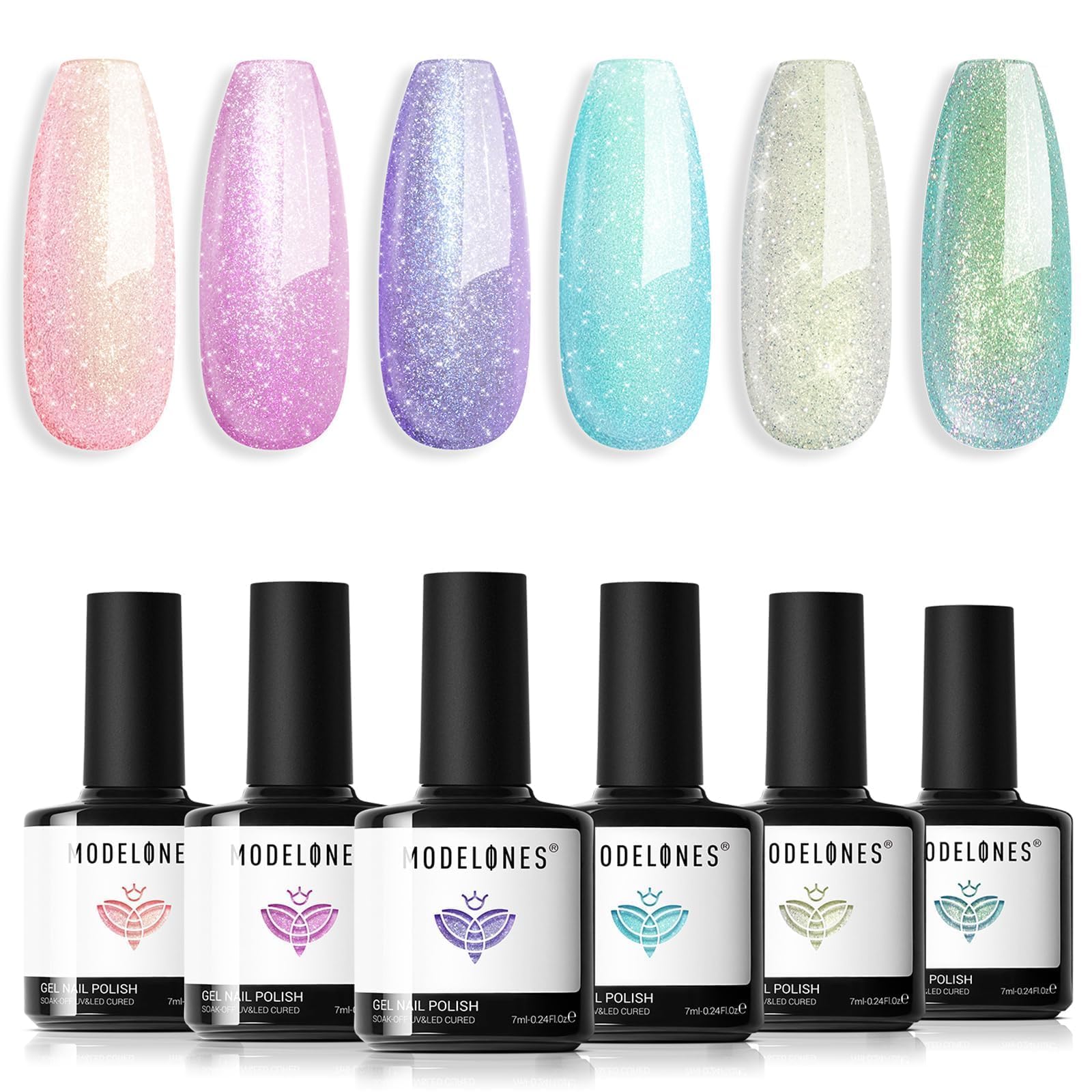 Modelones gift box presentation makes a stylish, gift-ready set for nail lovers.