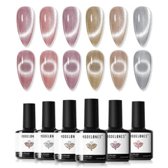 Modelones nude pink cat-eye gel polish for elegant everyday nails.