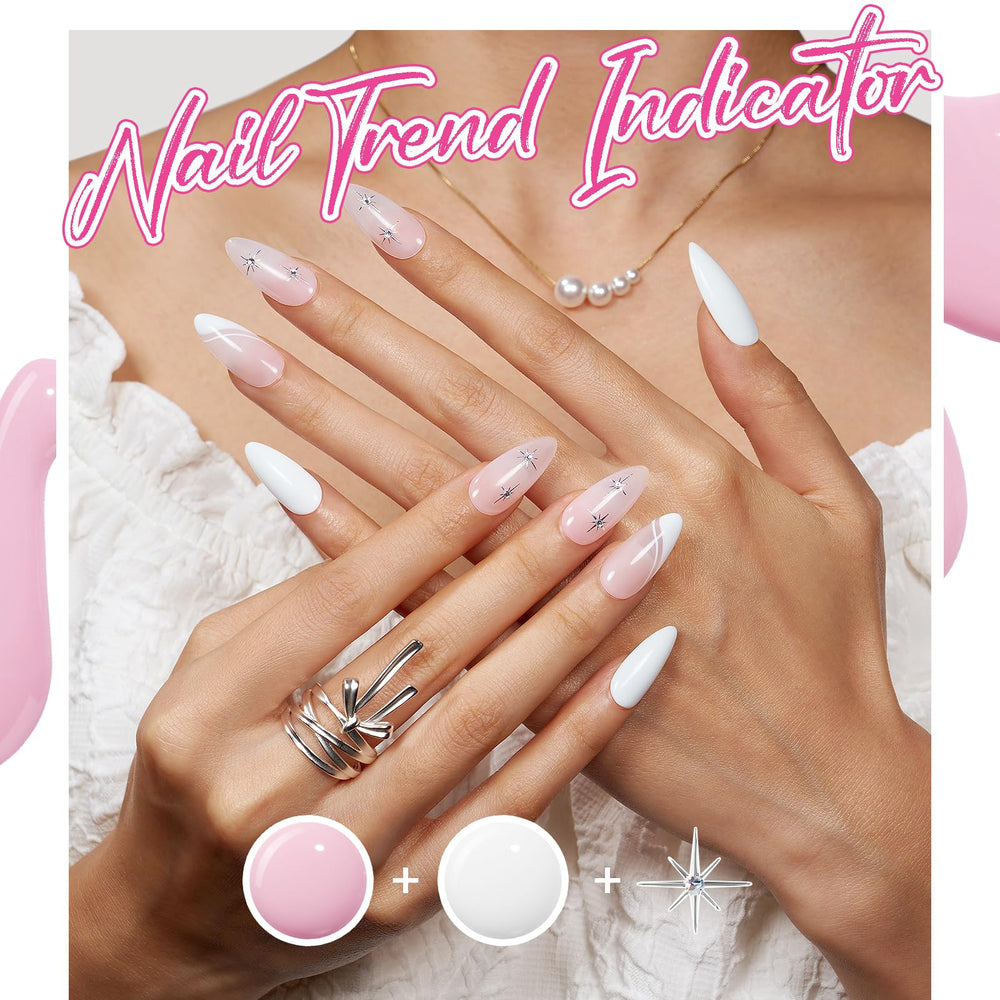 Modelones jelly nude gel polish creates natural, soft French base