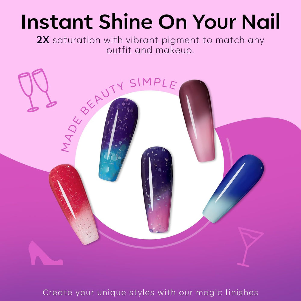 Modelones gift box packaging with six color gel polishes
