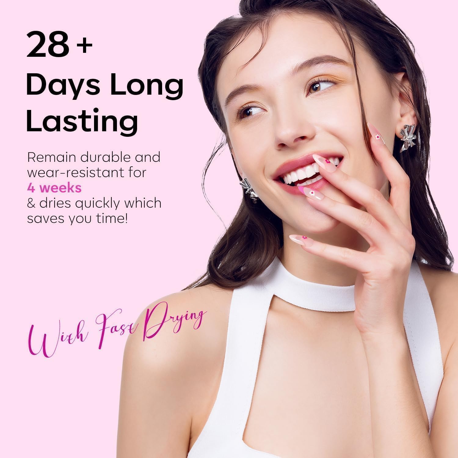 Modelones gift-ready pink polish with premium packaging.