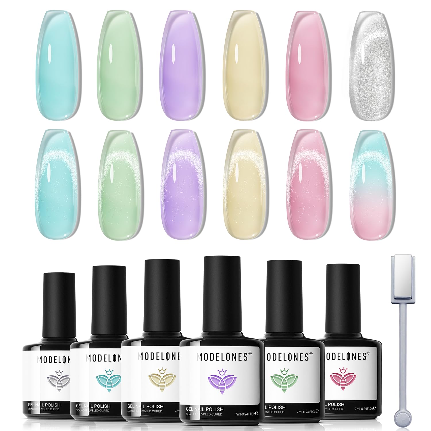 Modelones gift-ready set for nail lovers, ideal for daily wear and parties.