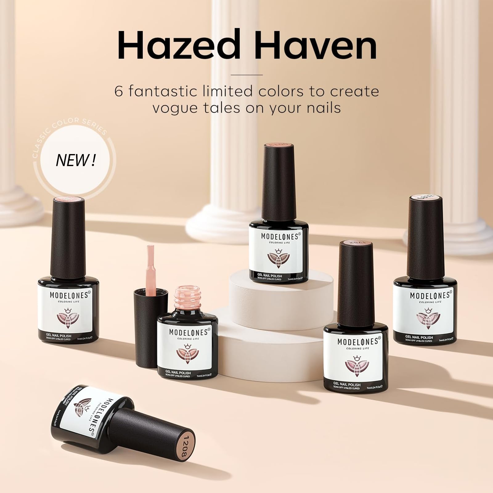 Modelones gift-ready packaging for the gel polish set