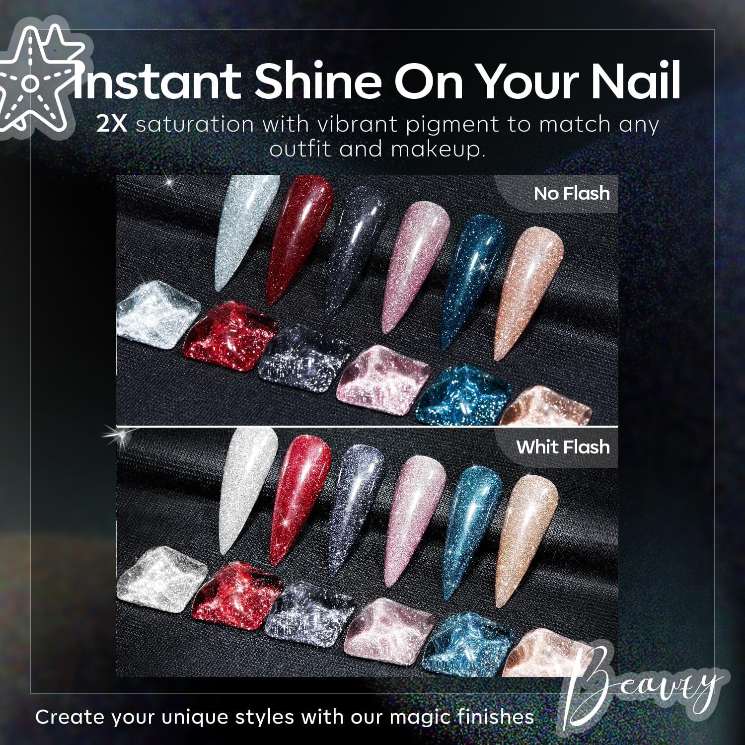 Modelones silver glitter gel bottle close-up for party-ready nails.