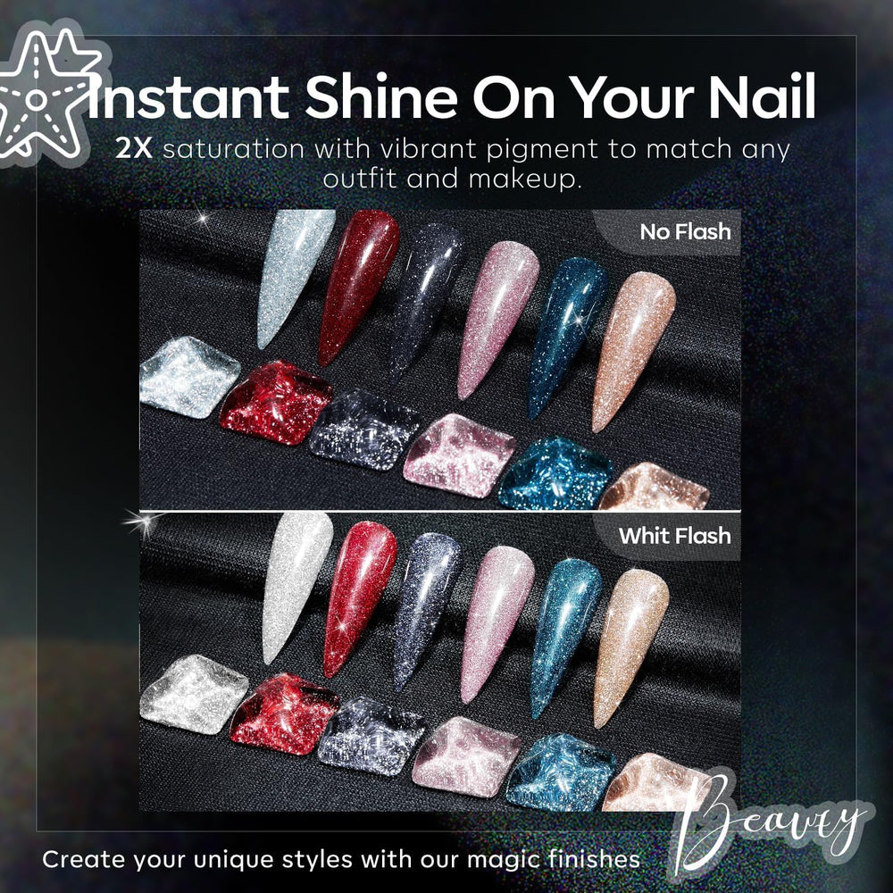 Modelones silver glitter gel bottle close-up for party-ready nails.