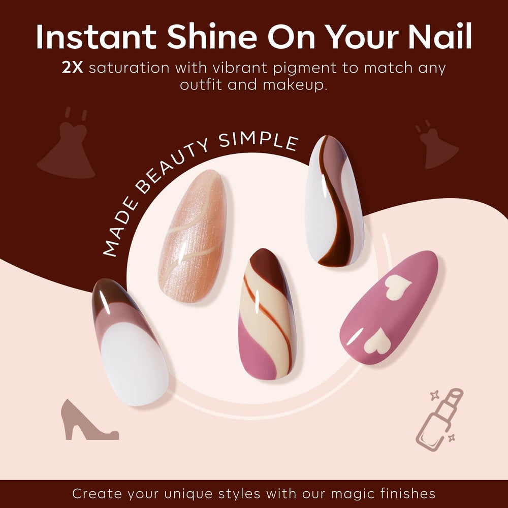 Modelones glitter pearl shade bottle highlights a sparkling finish.