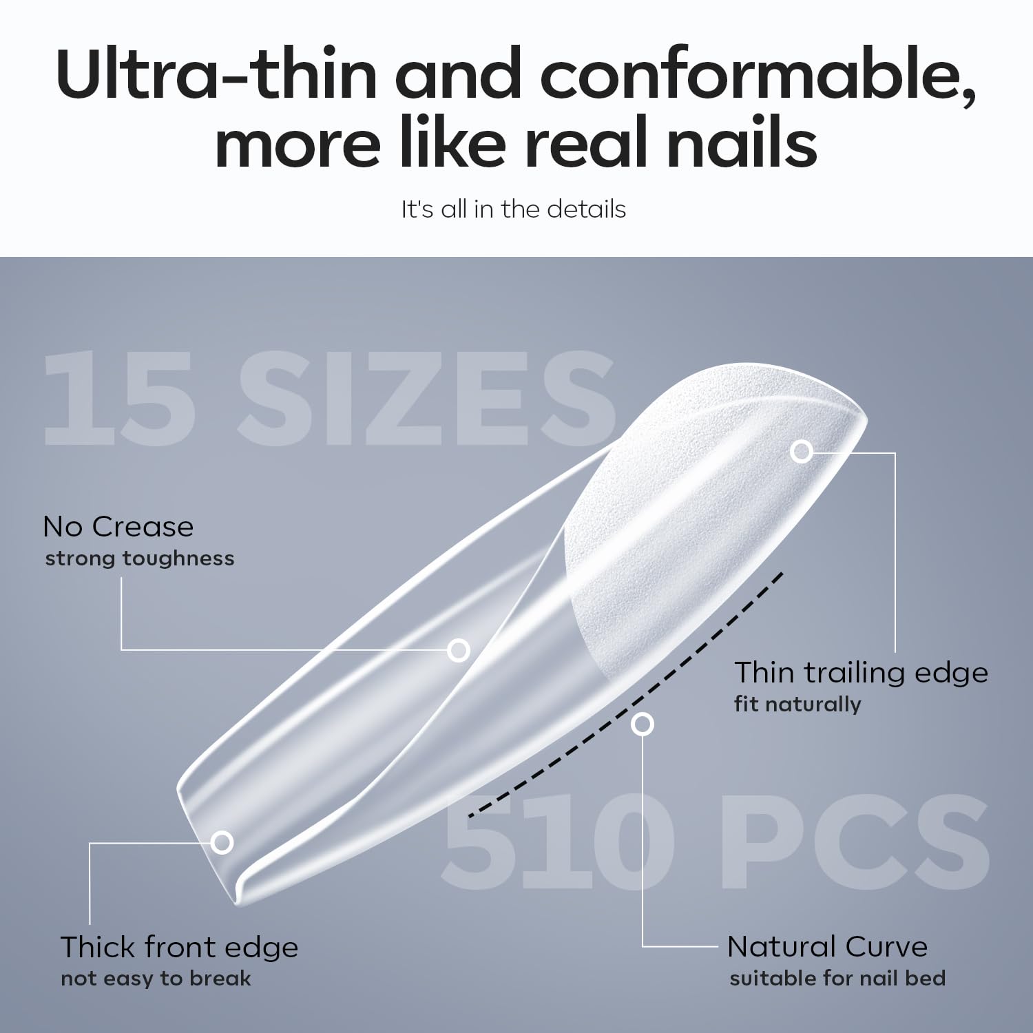 Half-matte texture boosts adhesion and comfort.
