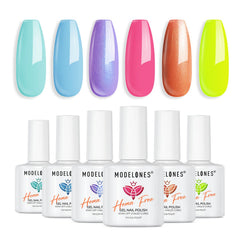 Modelones Halloween neon gel polish palette with bold colors for festive manicures