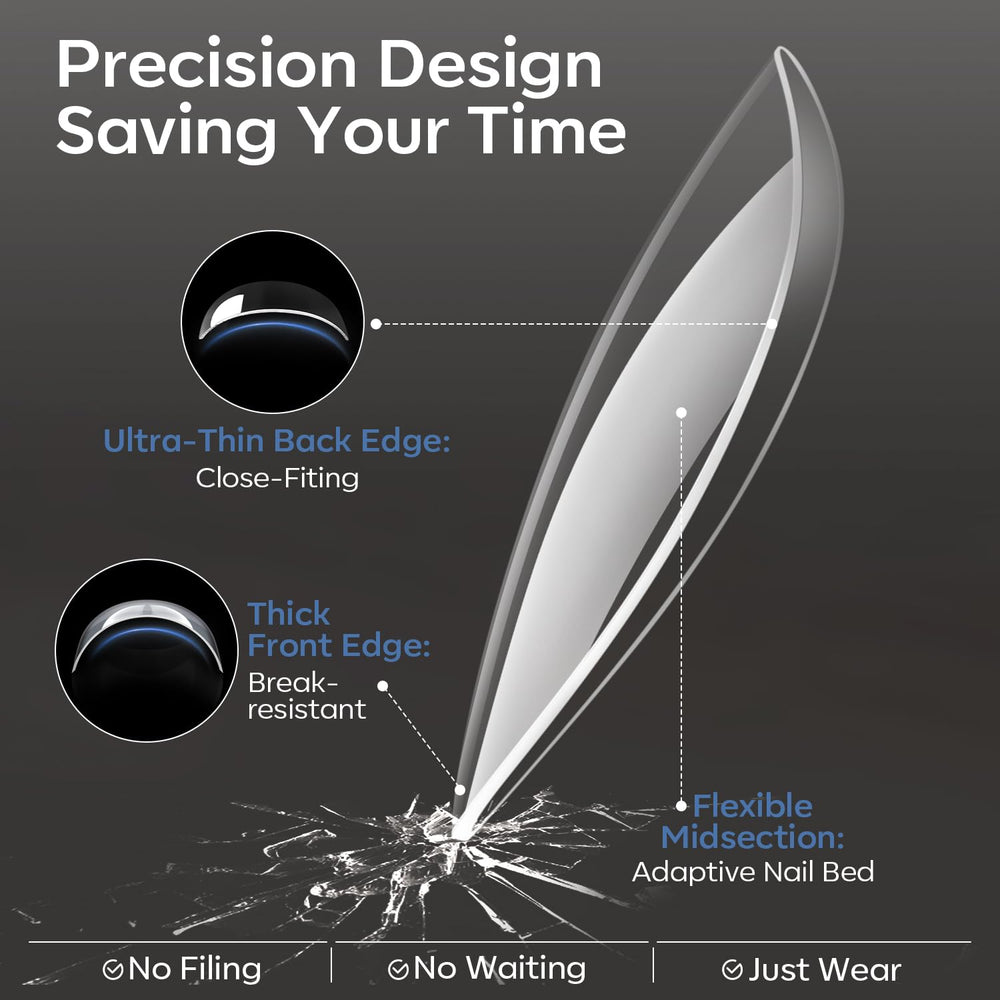 Modelones individually numbered tips 0-11 speed up size selection for quick nail extensions.