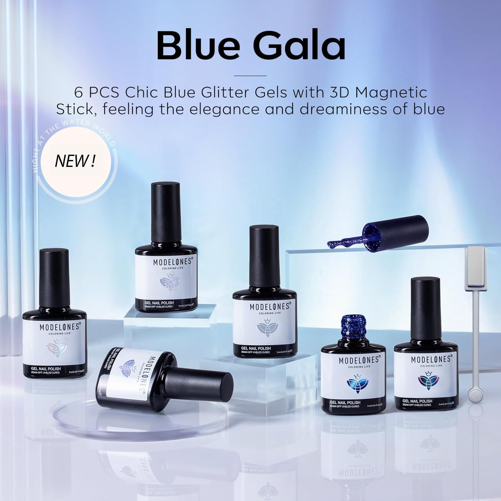 Modelones Inspire Gel technology ensures smooth, even application and lasting shine