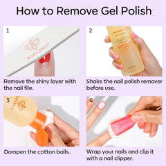 Modelones jojoba oil nourishes nails during removal.