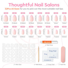 Modelones kit includes nail glue and jelly adhesive tabs for secure application.