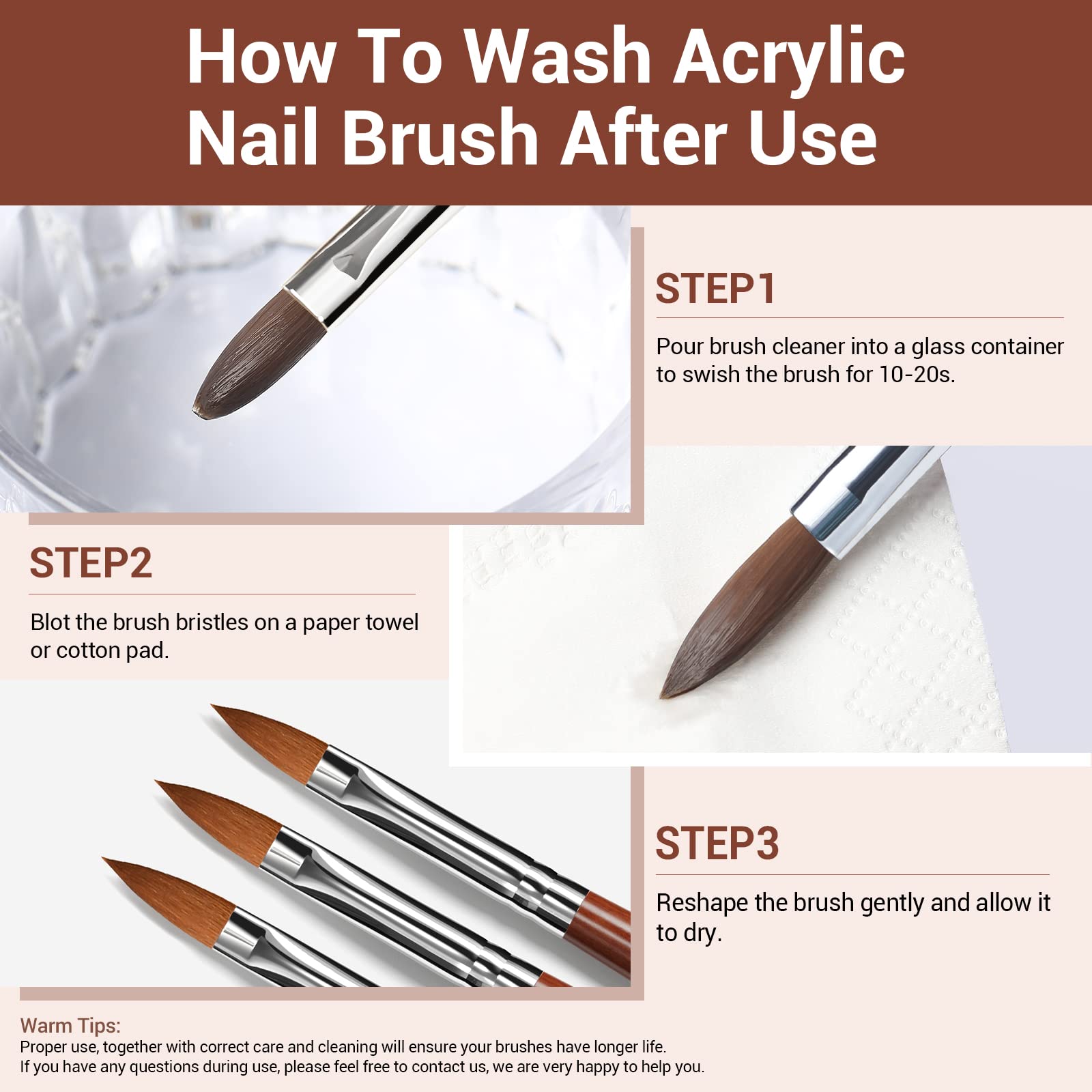 Modelones Kolinsky brush set suitable for both salon and DIY nail art projects.