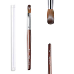 Modelones Kolinsky sable nail art brush with red wood handle for precise application.
