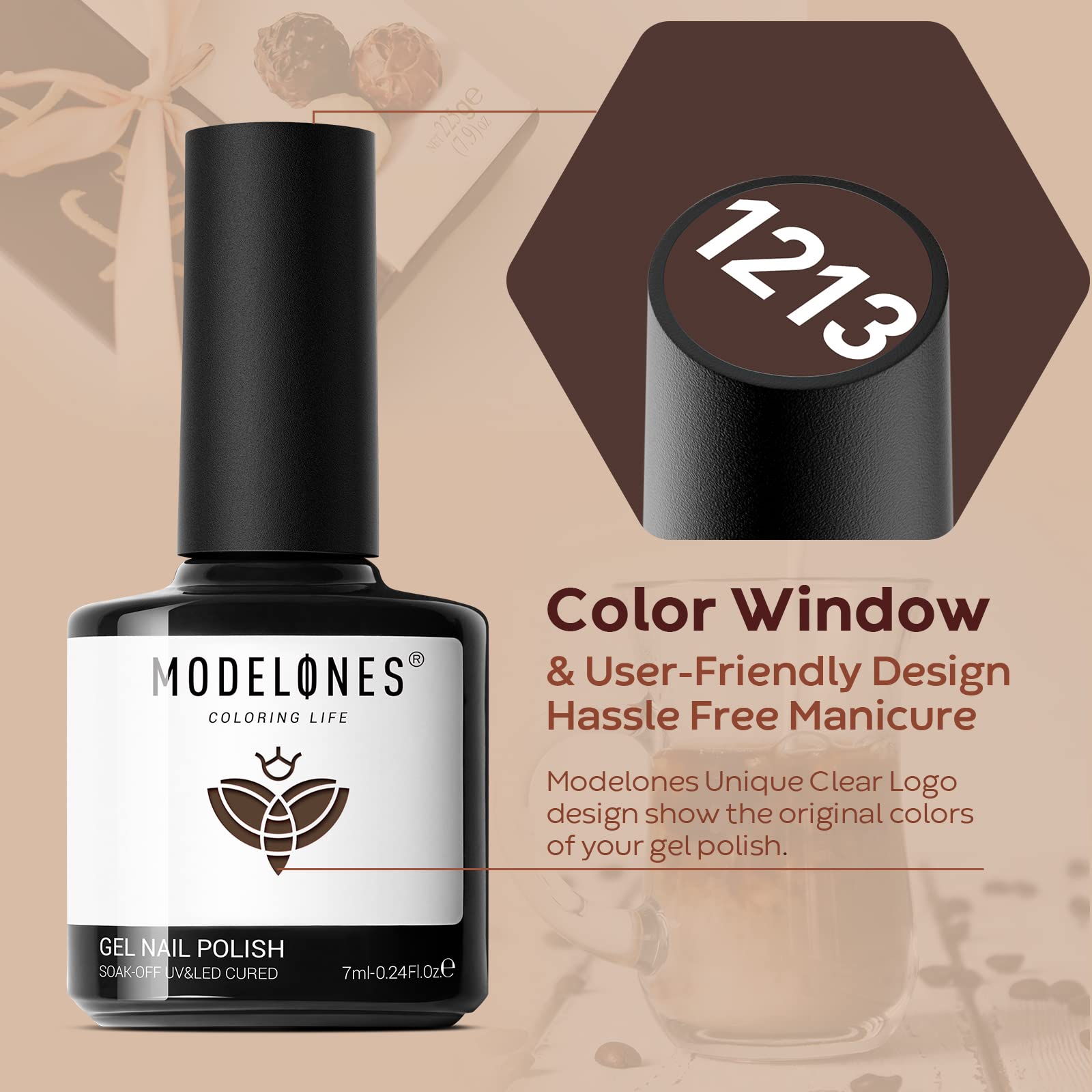 Modelones LED curing instruction visual for quick at home manicure results