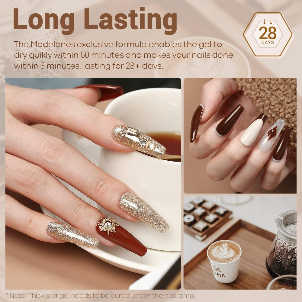 Modelones LED nail lamp with polish curing scene.
