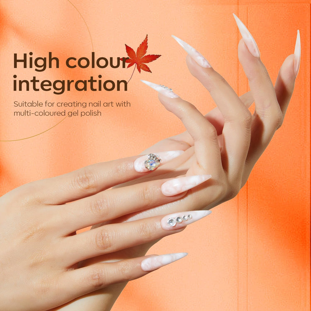 Modelones long-lasting finish with blooming gel lasting weeks with proper cure.