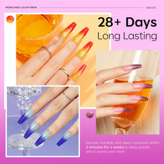 Modelones long-lasting gel polish with shiny finish lasting 28+ days