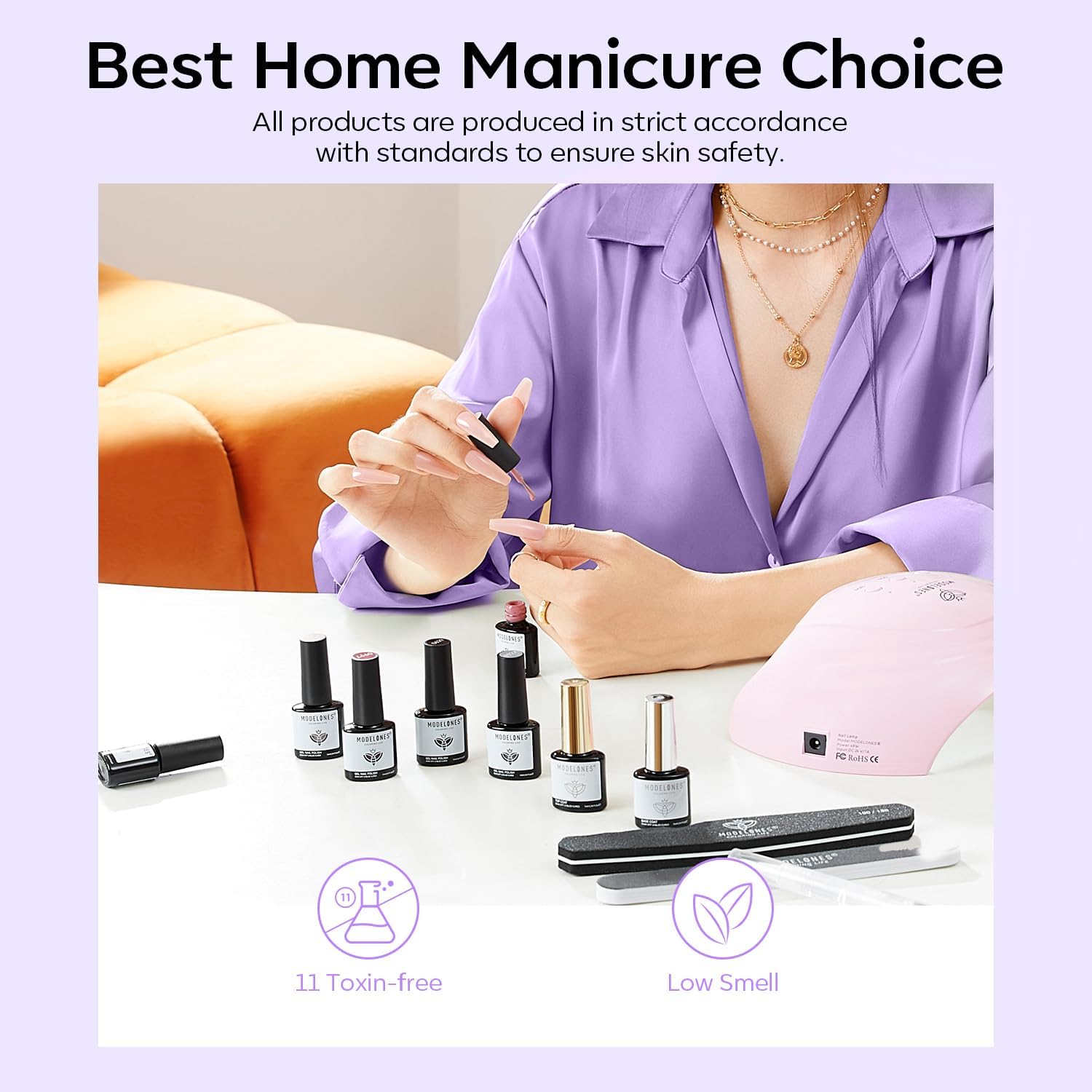 Modelones low-odor formula provides comfortable nail experience