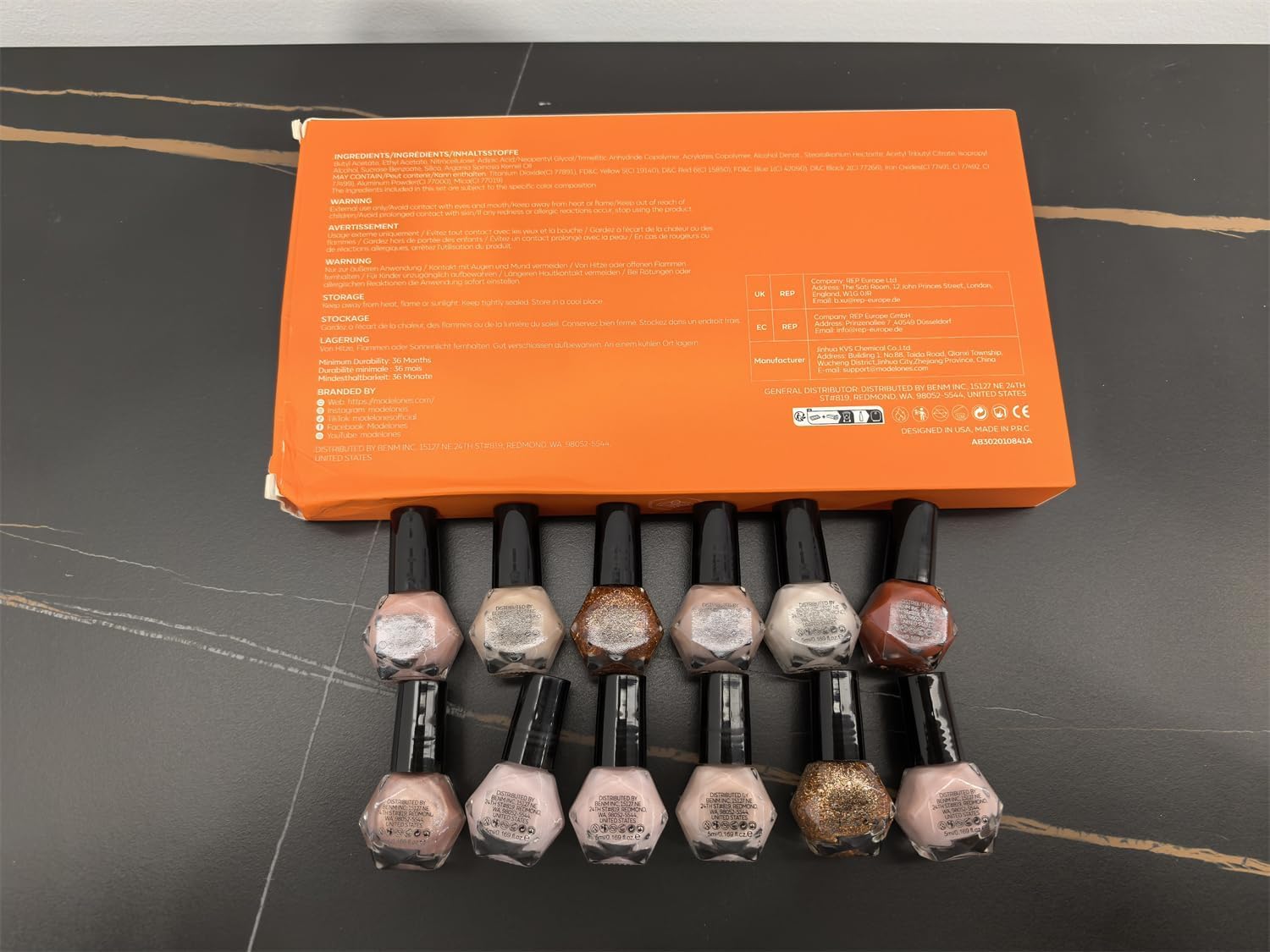 Modelones low-odor six-toxin-free formula, cleaner nail care