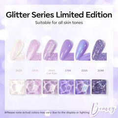 Modelones magnetic stick demonstrates cat-eye effect on violet gel polish