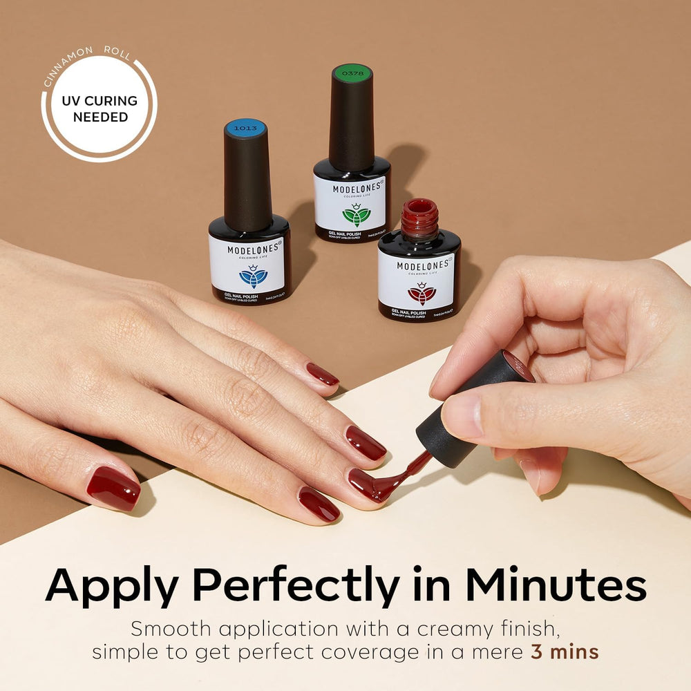Modelones matte top coat creates a sophisticated matte look