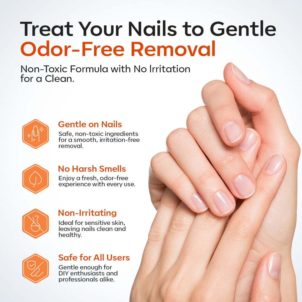 Modelones mild formula remover protecting nails and skin during use