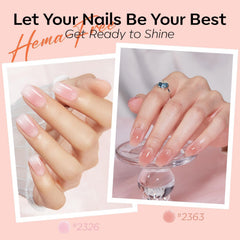 Modelones milky pink jelly polish offers delicate sheer finish for everyday wear