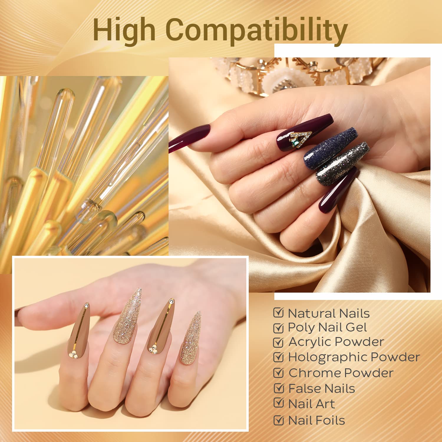Modelones nail art application shows quick-dry results on natural nails.
