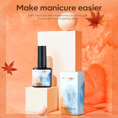 Modelones blooming gel brushes creating floral blooms with any color gel.
