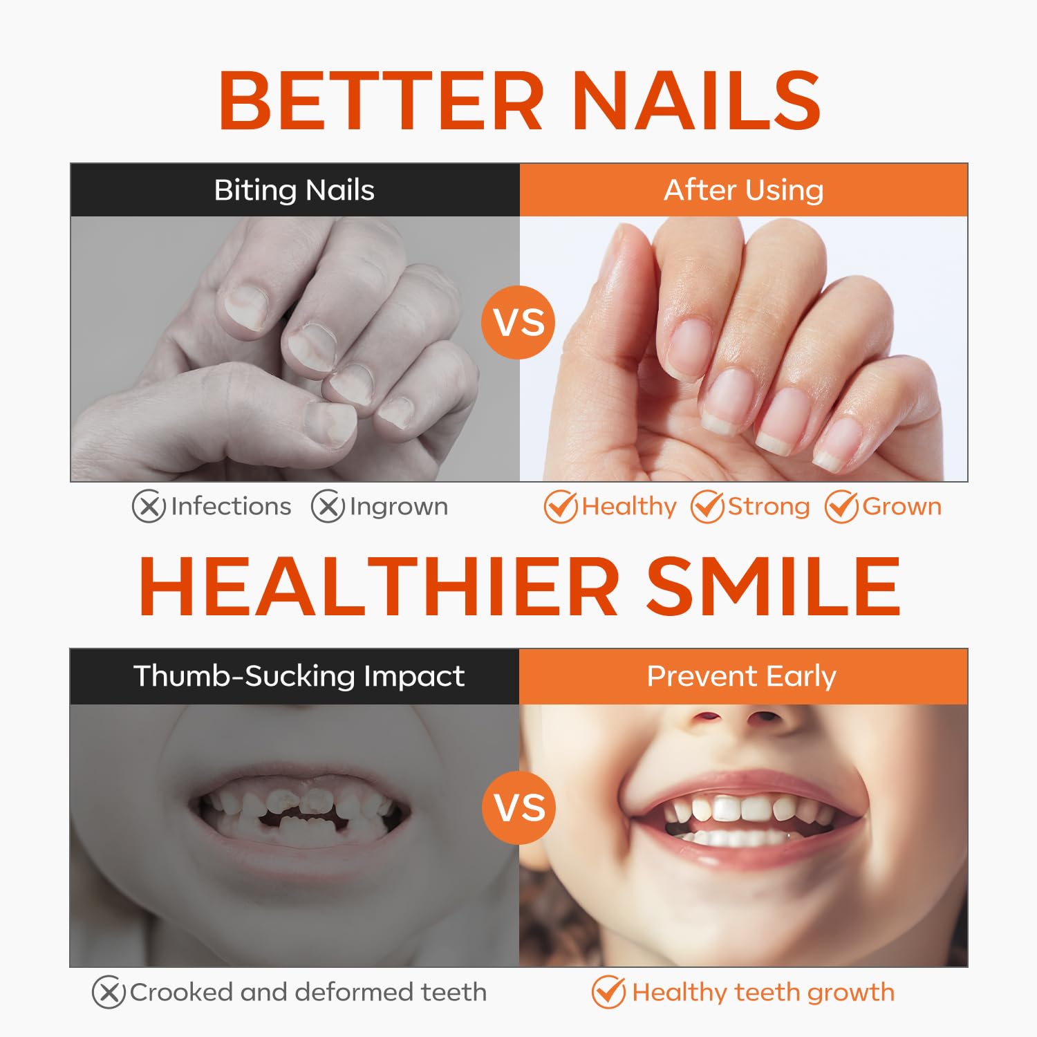 Modelones nail biting prevention for kids shown for easy use