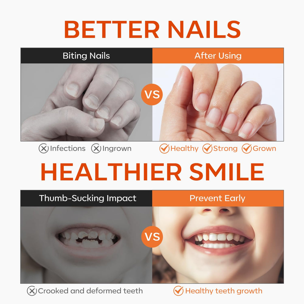 Modelones nail biting prevention for kids shown for easy use