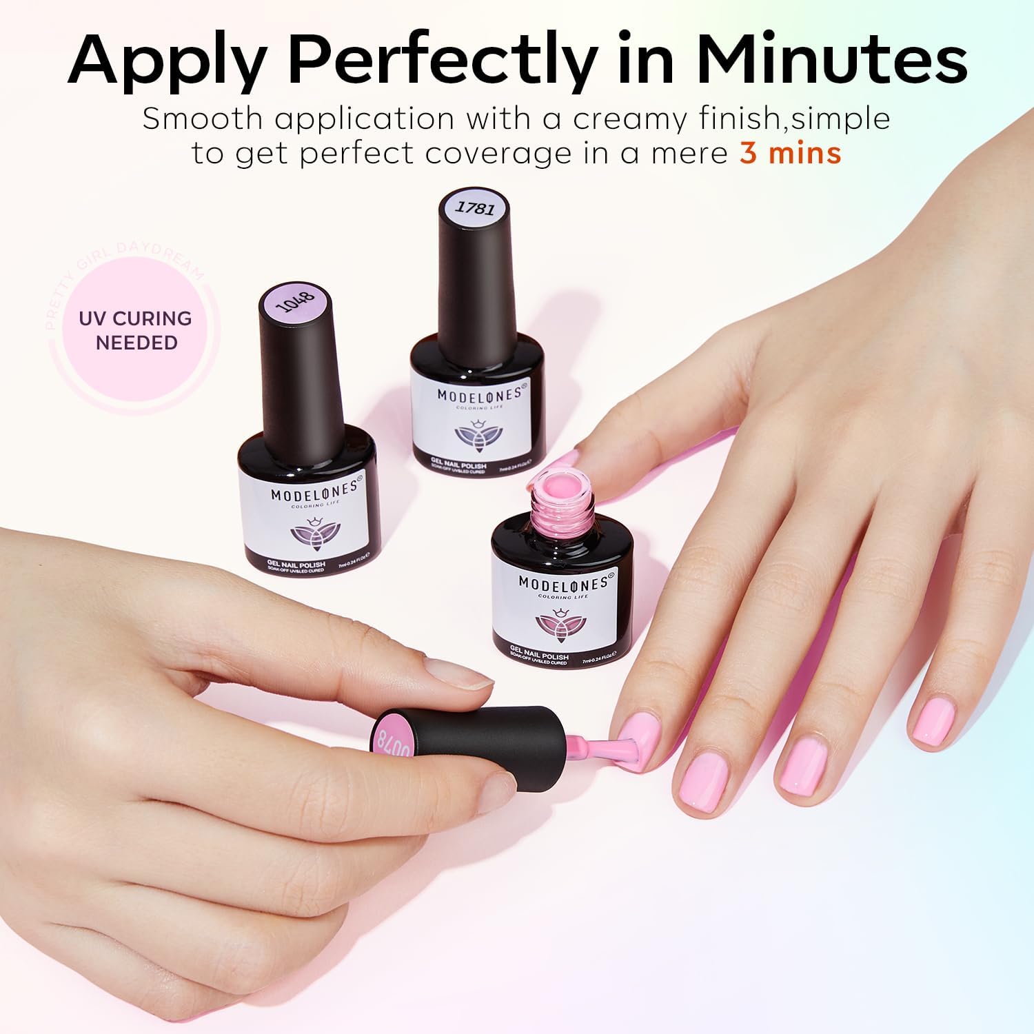 Modelones nail care tips near kit for salon-grade results.