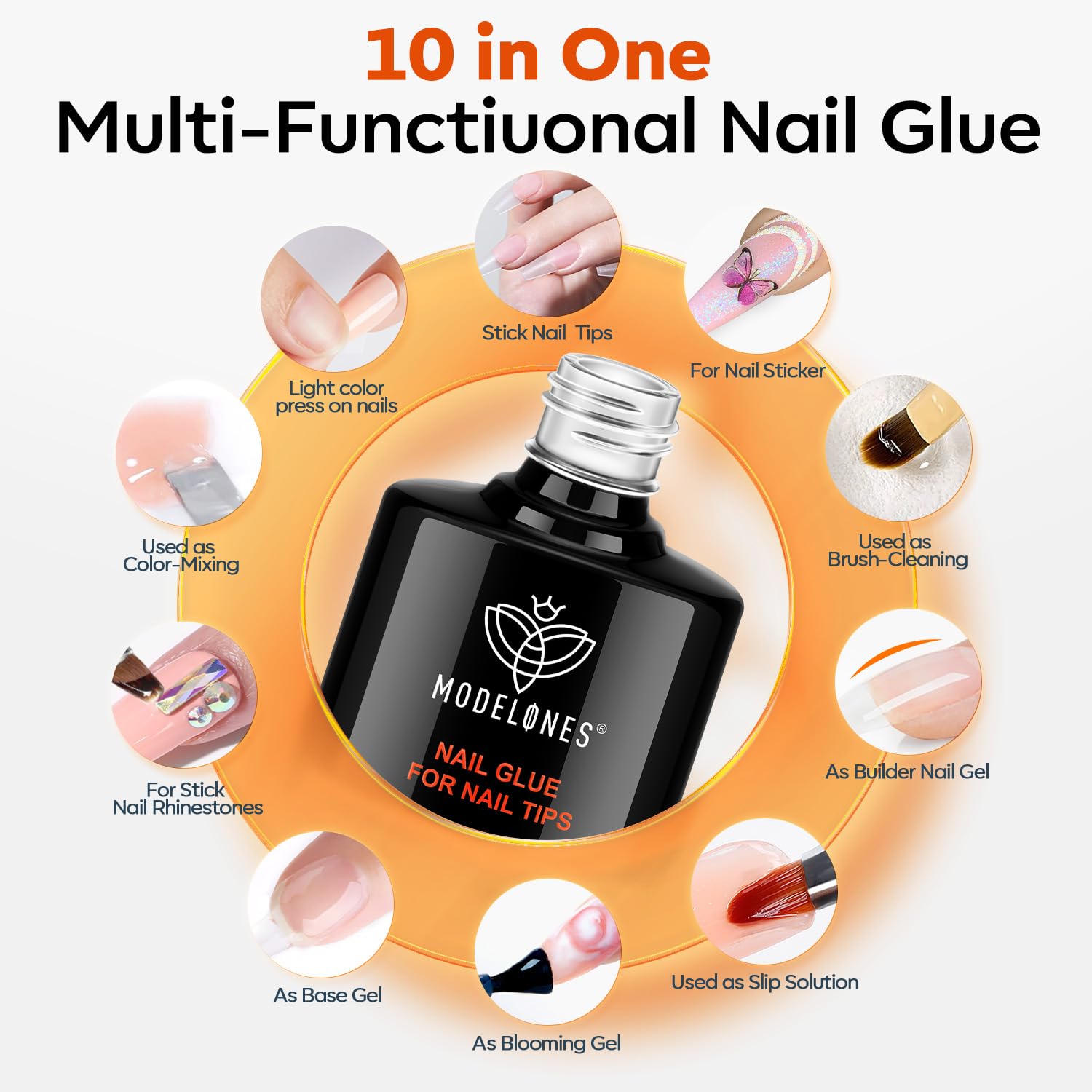 Modelones Nail Dehydrator 10ml keeps surfaces clean for better primer adhesion.