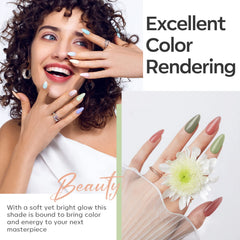 Modelones nail gel cures quickly under lamp for easy nails.