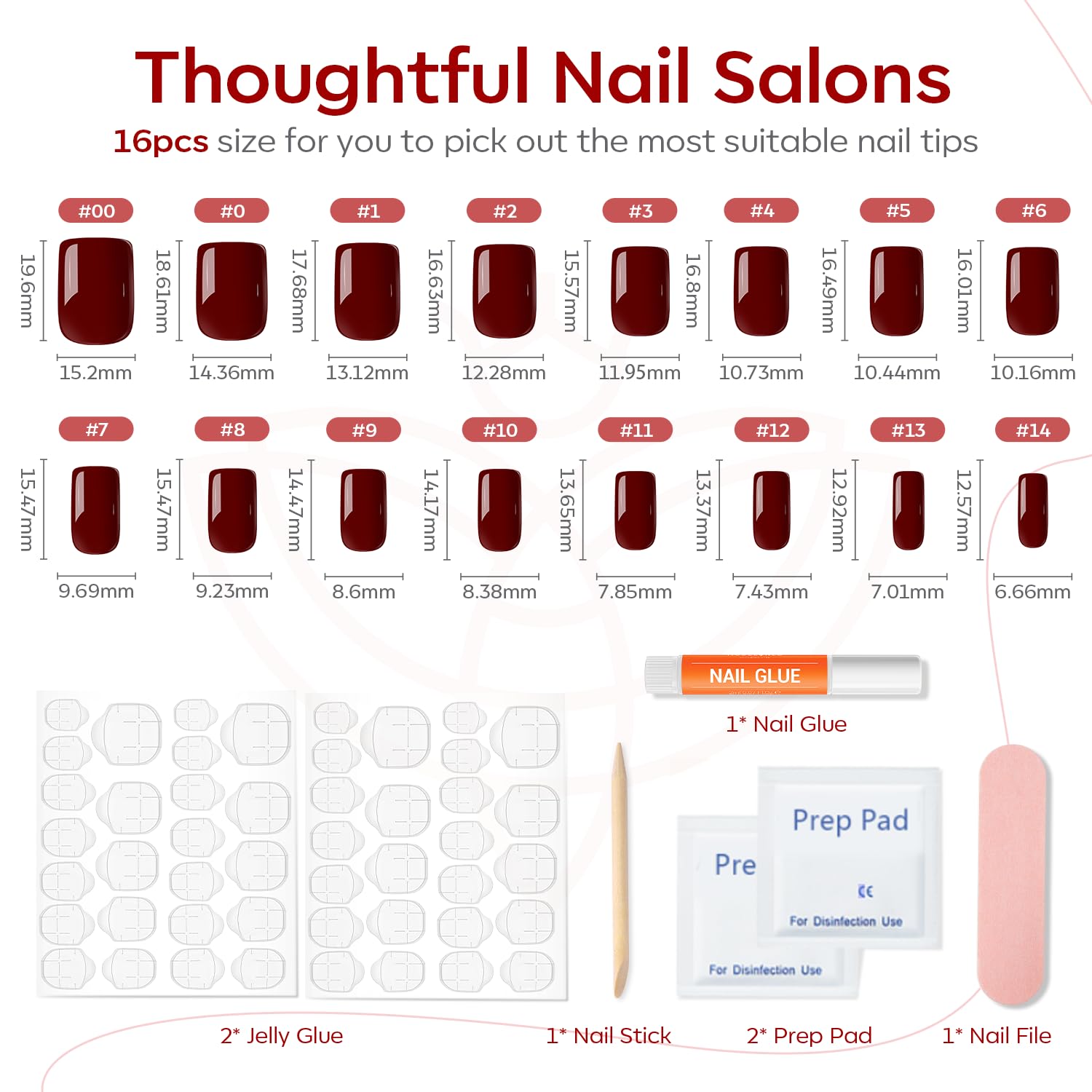 Modelones nail glue and adhesive tabs for durable, reusable wear.