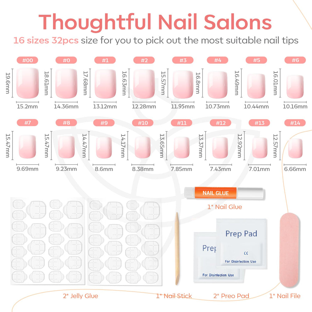 Modelones nail glue and jelly tabs for secure, long-lasting wear.
