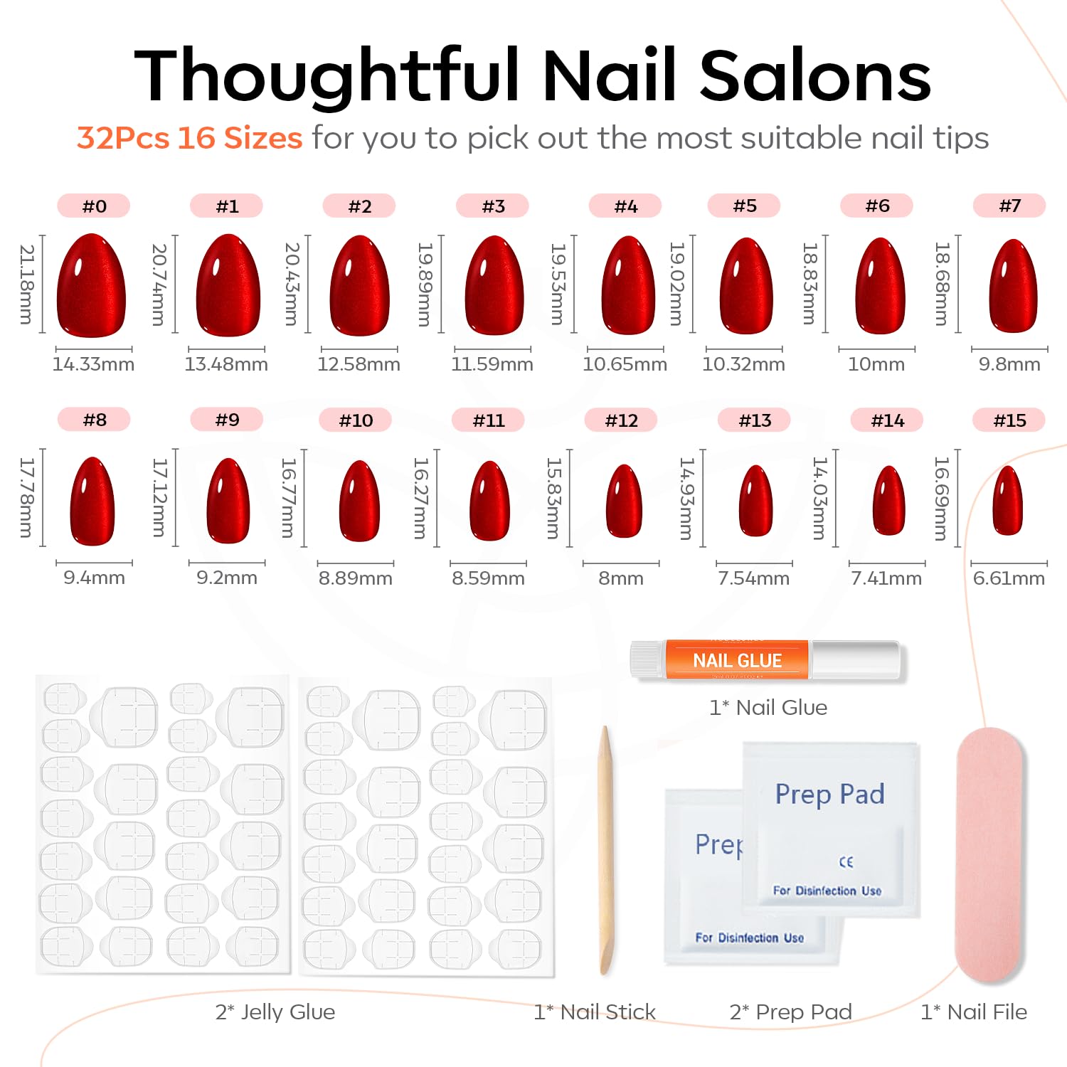 Modelones nail glue and jelly adhesive tabs for secure, salon-grade wear.