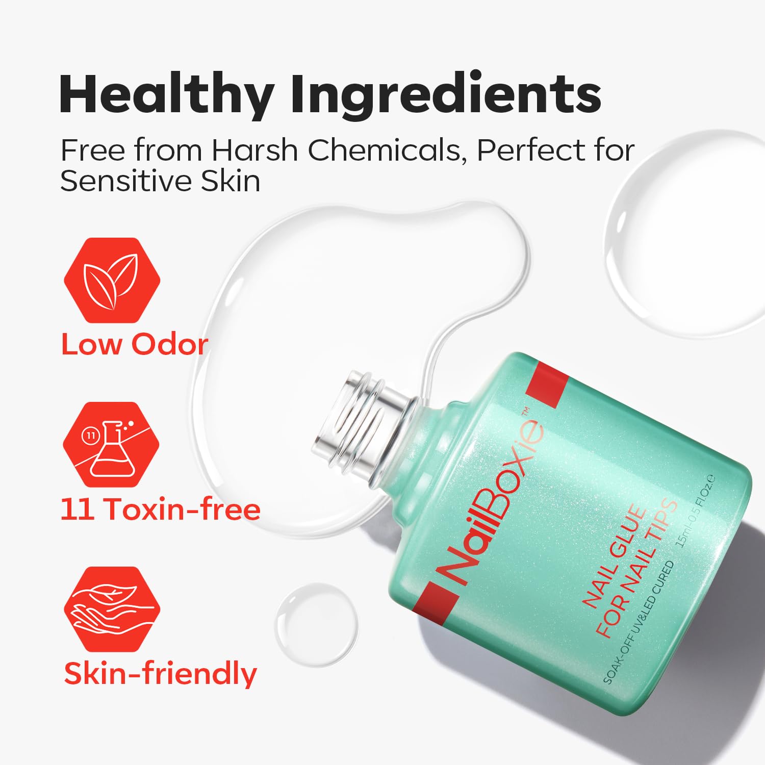 Modelones Nail Glue removal-easy shows safe lift without damaging natural nails.