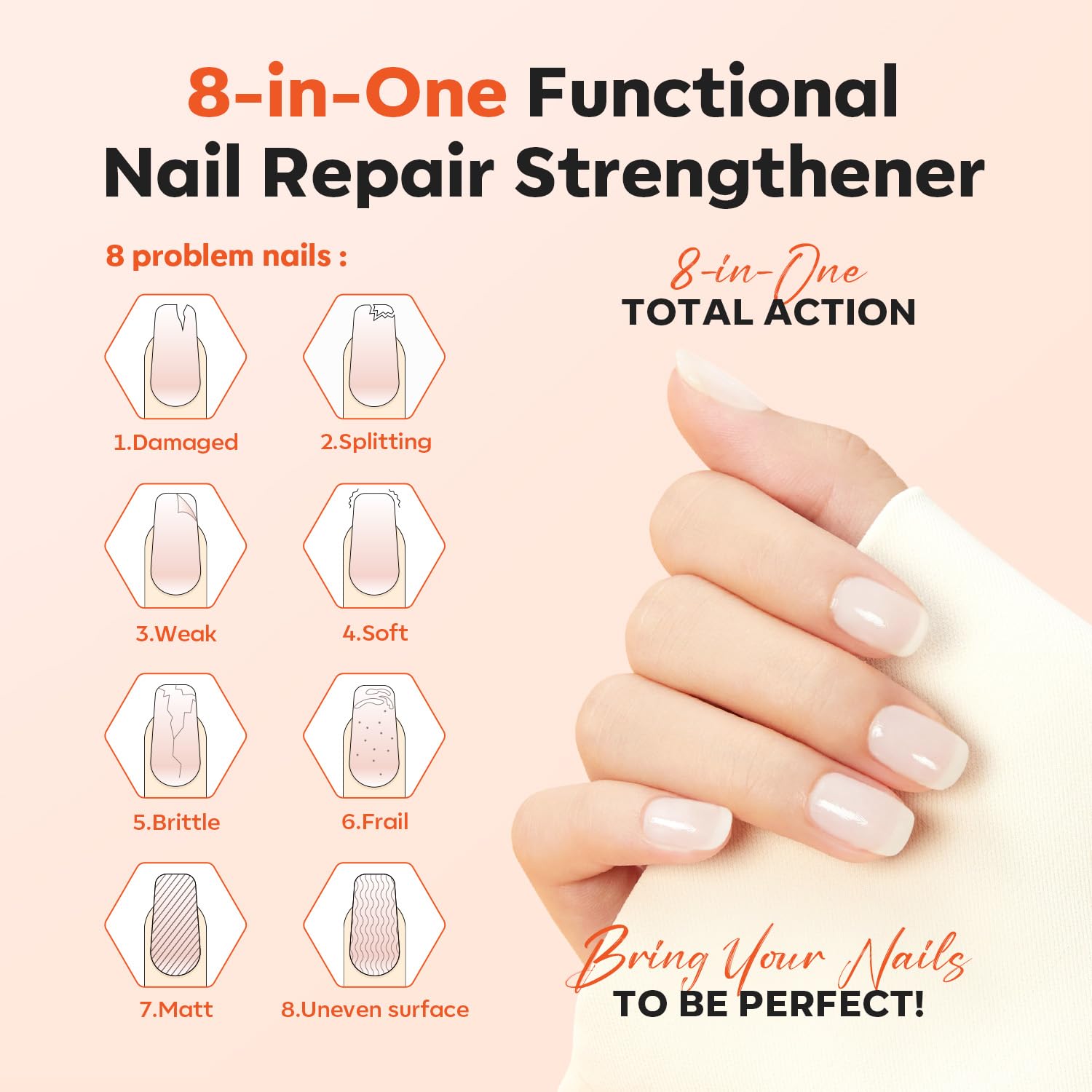 modelones nail-growth milky-white application demonstrates growth support with natural tint