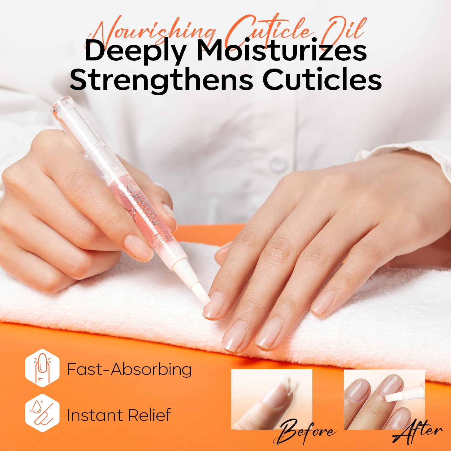 Modelones nail growth oil twist-up for convenient cuticle care