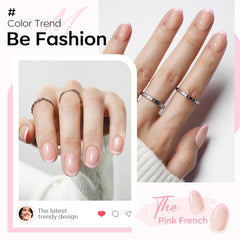Modelones nail kit contents include glue and jelly adhesive tabs for easy DIY manicures.